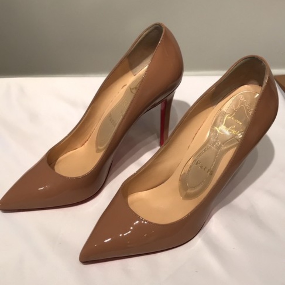 Christian Louboutin Pigalle 100 Patent-Nude - Picture 4 of 6